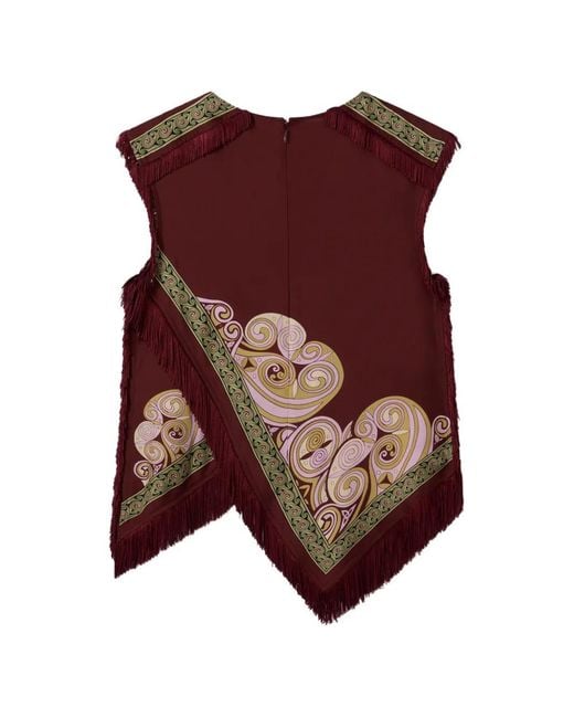 LaDoubleJ Red Scarf Top