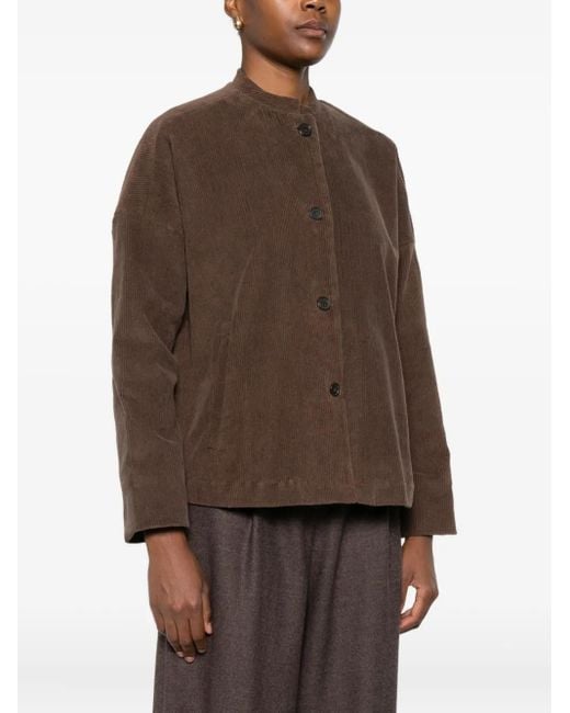 Whyci Brown Corduroy Buttoned Jacket