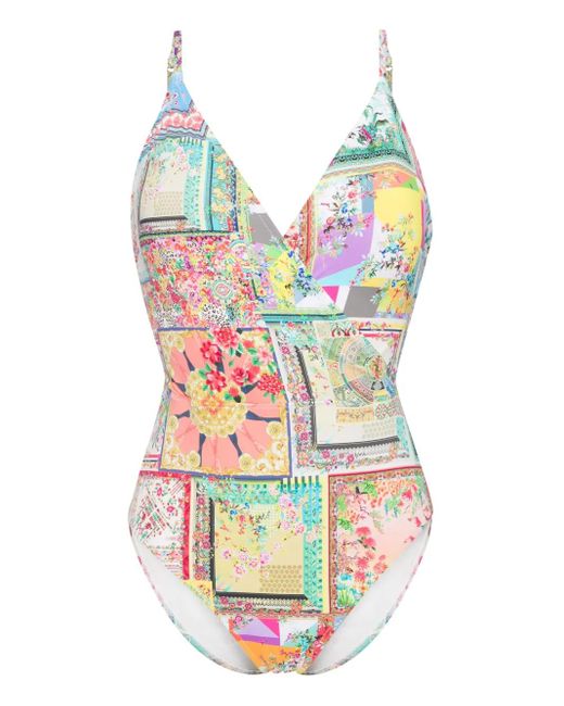 Johnny Was White Fleur Swimsuit