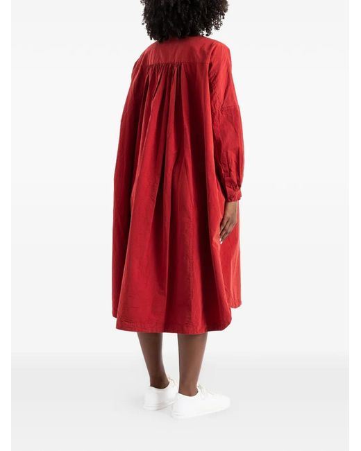 Casey Casey Red Yuri Midi Shirt Dress