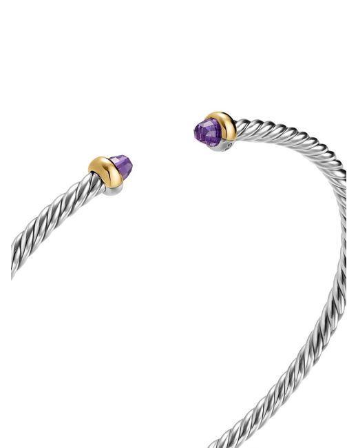 David Yurman White Micro Cable Flex Bracelet