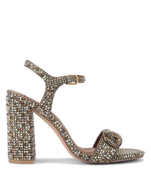 Kurt Geiger 100mm Kensington Langley Sandals Metallic