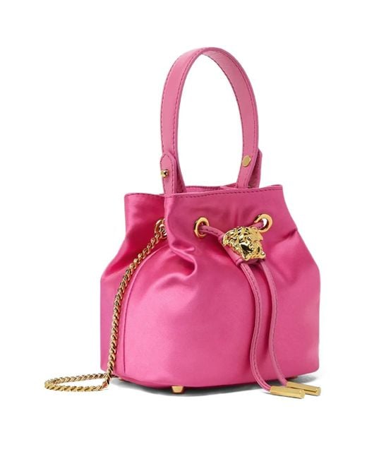 Versace La Medusa Kleine Bucket-Tas Met Trekkoord in het Pink
