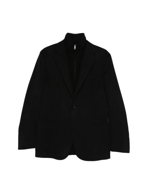 Zegna Black Zip Cotton Jacket for men