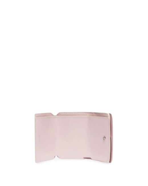Balenciaga Pink Mini Logo-Print Wallet