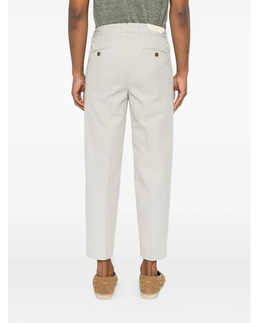 Briglia 1949 White Portofino Pleated Trousers for men
