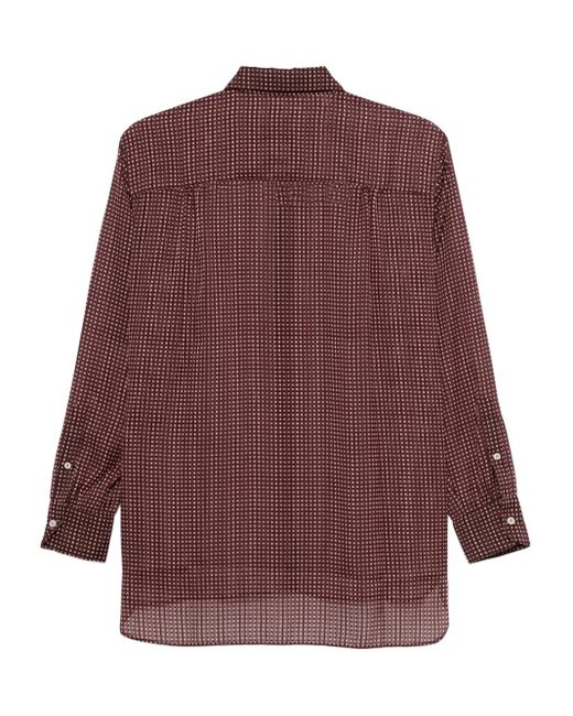 Officine Generale Purple Geometric-Print Shirt