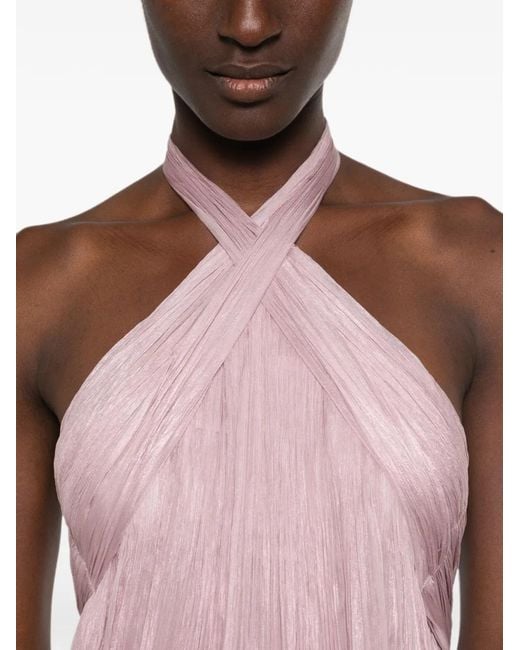 Maria Lucia Hohan Pink Zadie Ruffled Maxi Dress