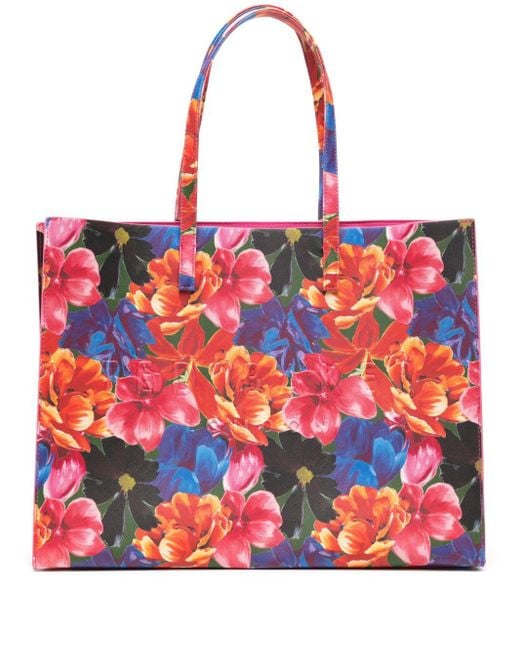 Ted Baker Red Sukicon Bright Floral Tote Handbag