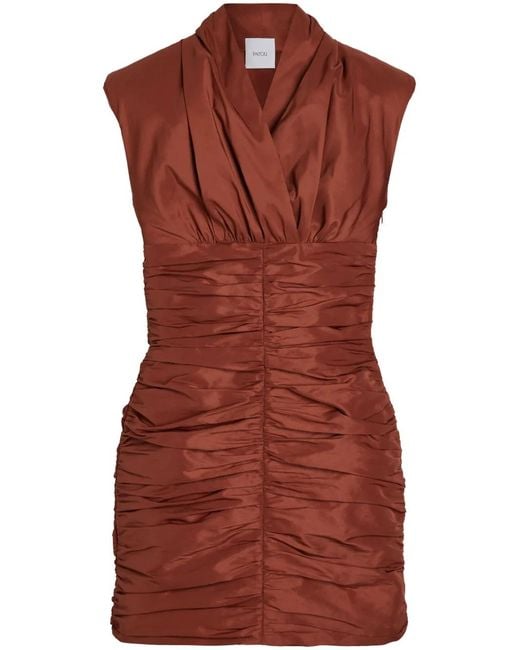 Patou Red Open-Back Mini Dress