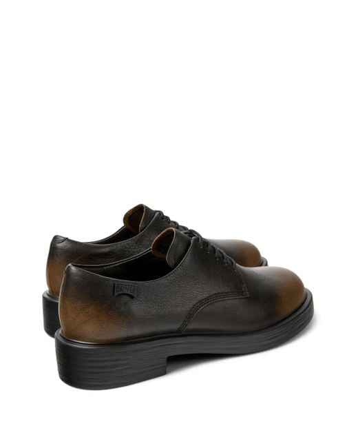 Camper Black Dean Leather Lace-Up Derby Shoes