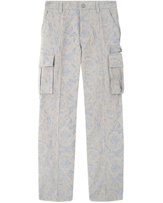 Pantalon cargo Barocco Versace pour homme en coloris Gray