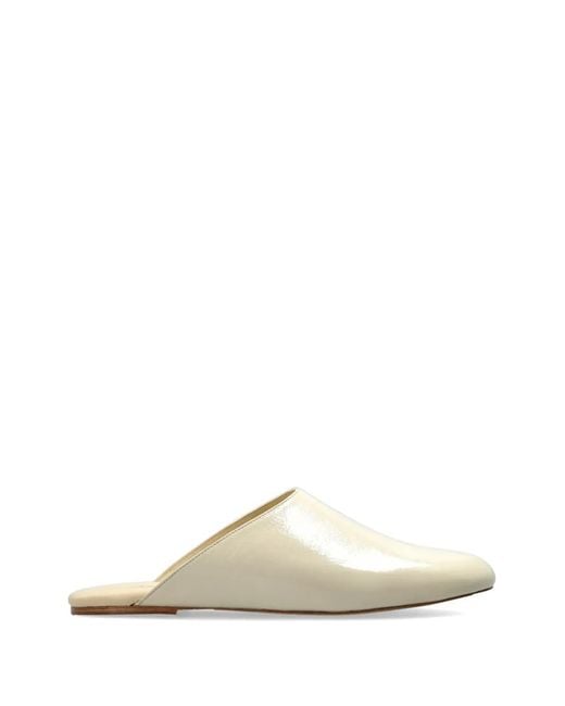 A.P.C. White Leather Mules