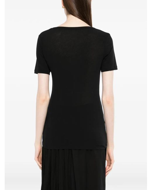 Yohji Yamamoto Black Cotton Jersey T-Shirt