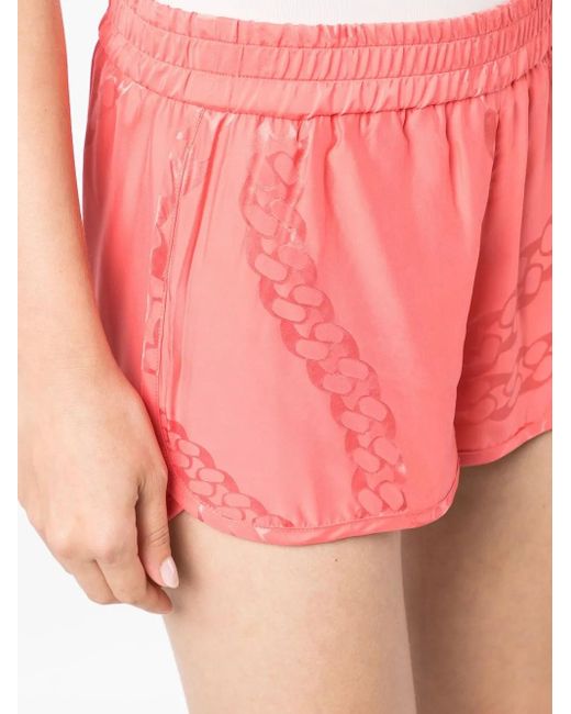 Stella McCartney Pink Print Silk Shorts