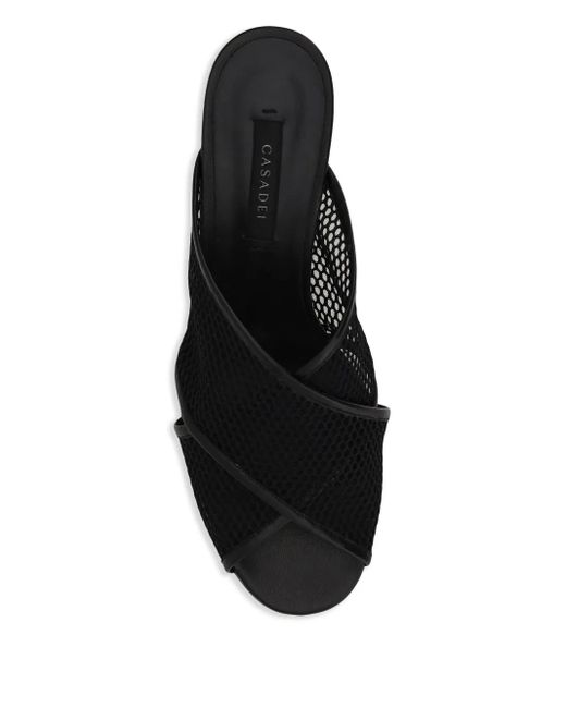 Casadei メッシュ ミュール 50mm Black