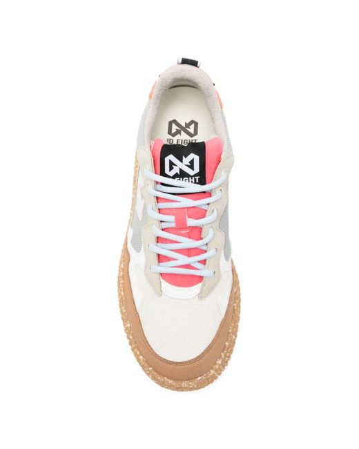 ID EIGHT White Panelled Sneakers for men