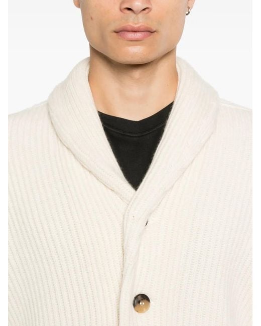 Fedeli White Terminillo Cardigan for men