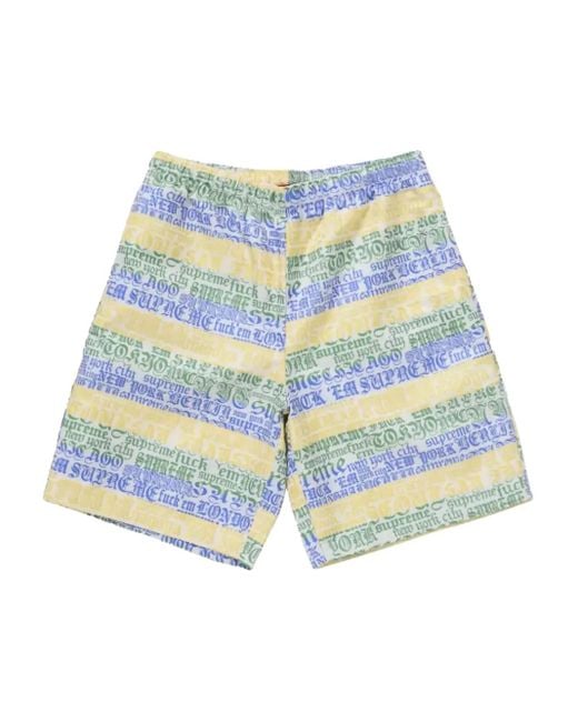 Supreme Cities Jacquard Shorts in het Blue voor heren