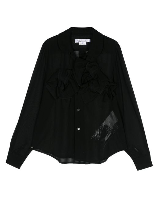 Camicia con applicazioni di Comme des Garçons in Black