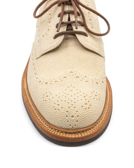 メンズ Brunello Cucinelli Leather Derby Shoes White