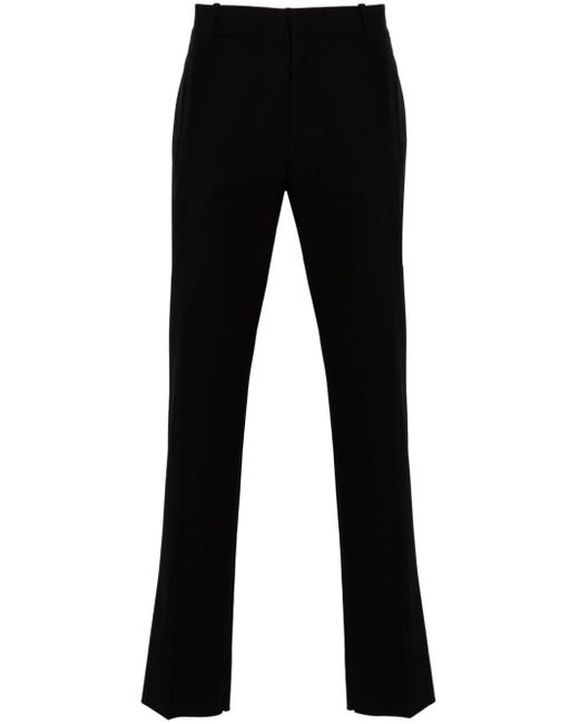 Alexander McQueen Black Mid-rise Tailored Trousers for men