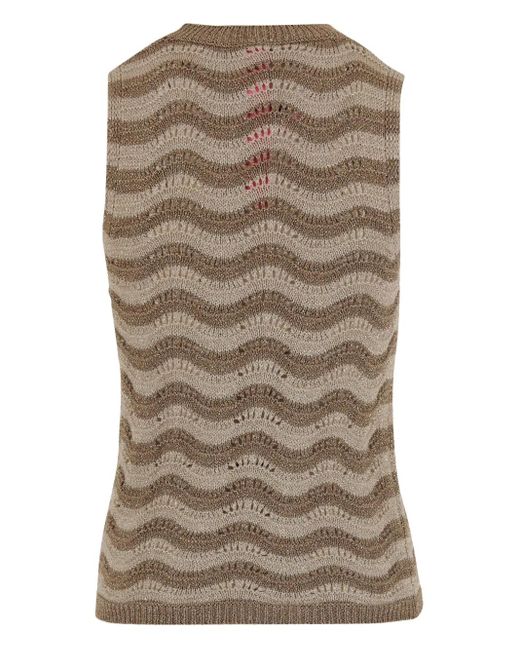 Market Brown Openwork Tank Top