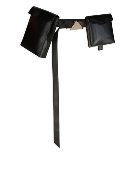 The Attico Black Gürtel mit Taschen