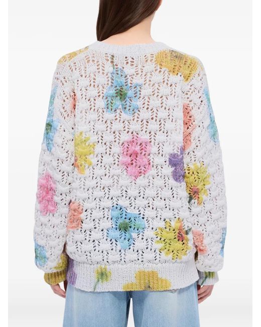 Jersey Con Motivo Floral MSGM de color White