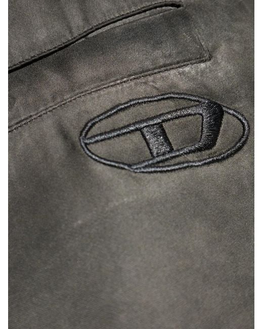 DIESEL Gray Elasticated Trousers for men