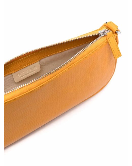 By Far Orange Rachel Leather Shoulder Bag