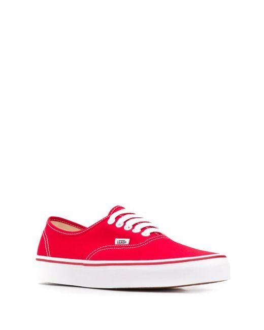 Vans Red Authentic Low-Top Sneakers