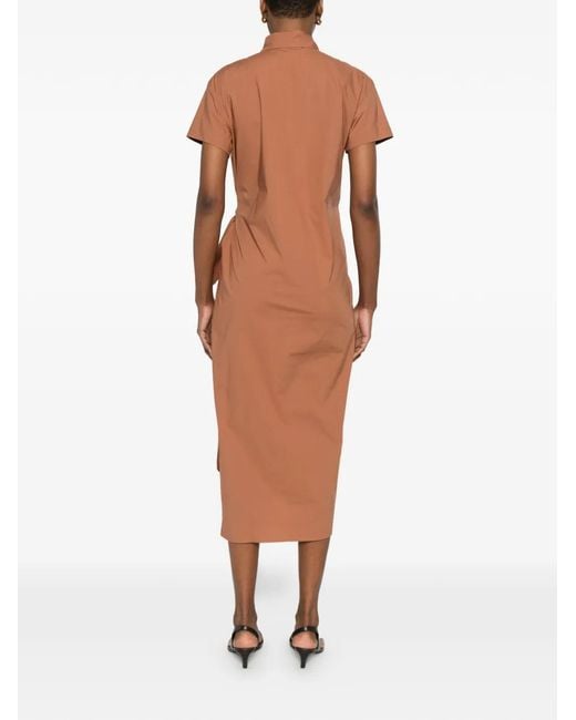 Caliban White Tie-Waist Midi Dress
