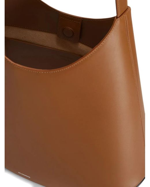 Jil Sander Brown Medium Eldorado Shoulder Bag