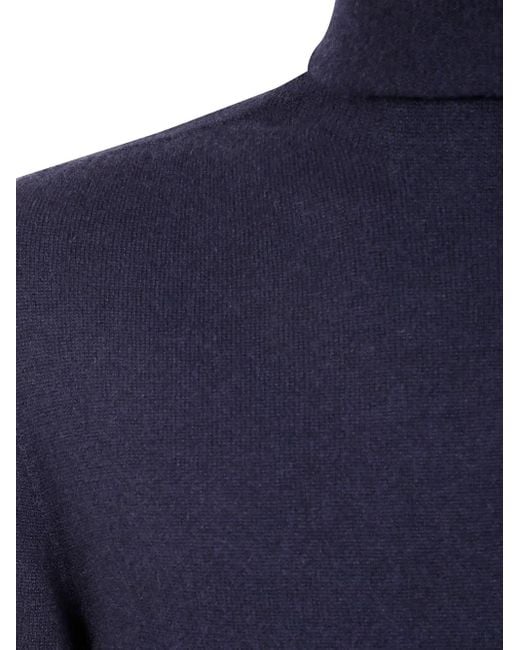 MD75 Blue Roll-Neck Knitted Top for men