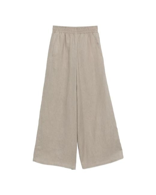 Drykorn White Ceiling Elasticated Wide-Leg Trousers