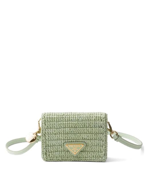 Prada Green Crochet Card Holder
