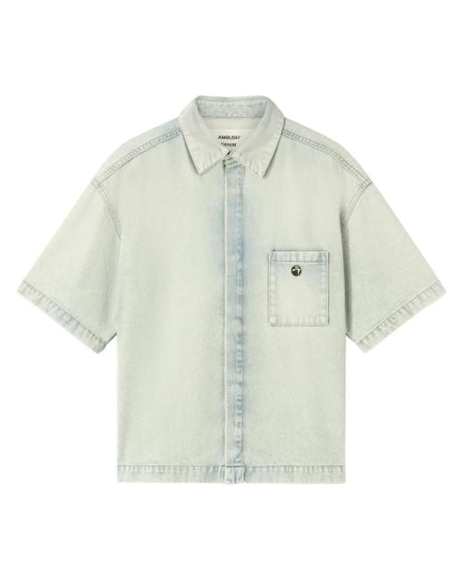 Ambush Denim Overhemd in het White voor heren