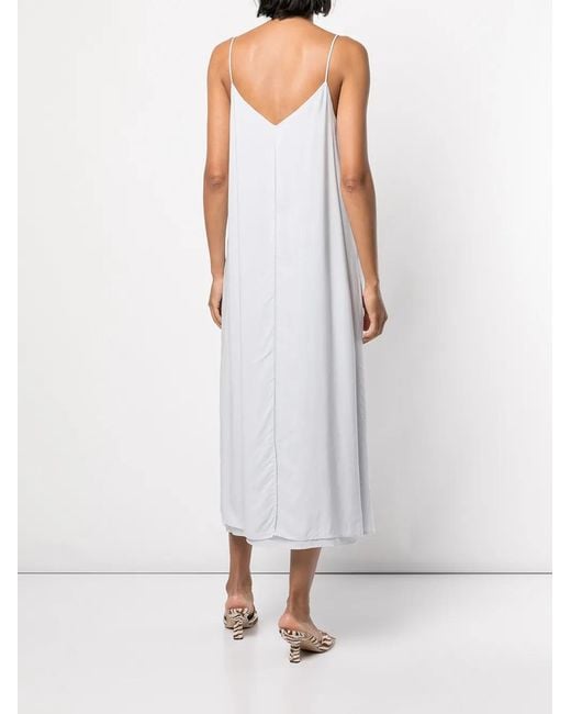 Voz White Double-Layer Cami Dress