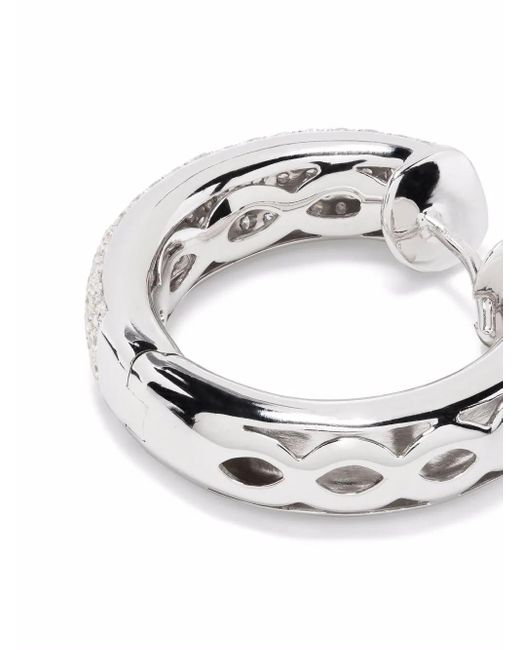 Boucles D'Oreilles En Or Blanc 18Ct Ornées De Diamants Tirisi en coloris White
