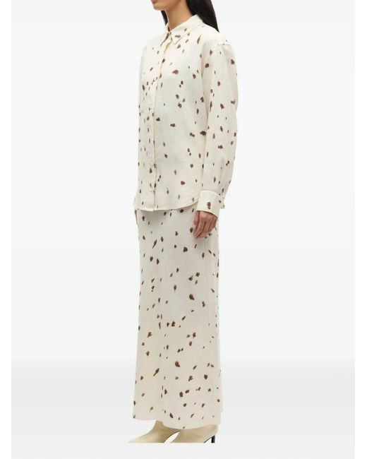 Samsøe & Samsøe White Saagneta Dot-Print Skirt