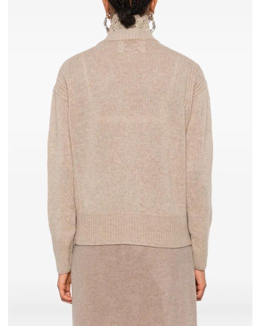 Ermanno Scervino Vest Met Afwerking Van Kant in het Natural
