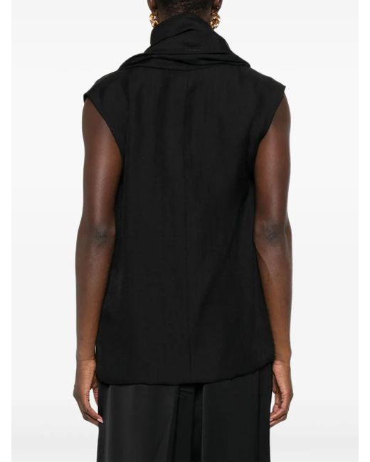 Blouse À Détail De Foulard Attaché Totême  en coloris Black