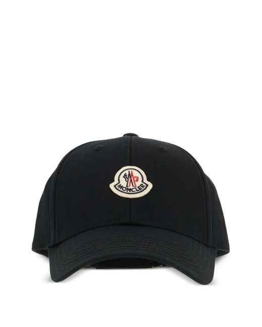 Moncler Black Logo-Patch Cap