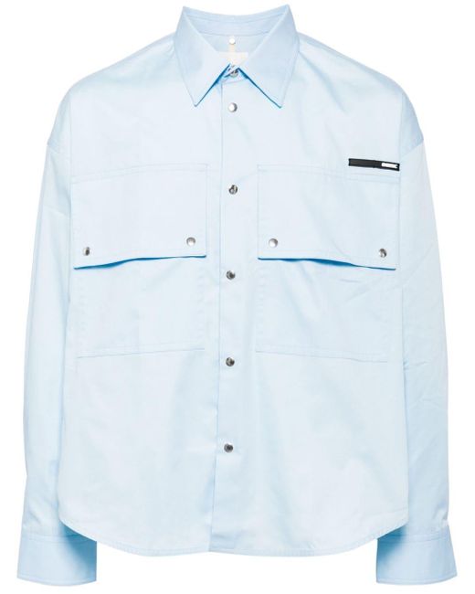 Chemise en popeline à poches à rabat OAMC pour homme en coloris Blue