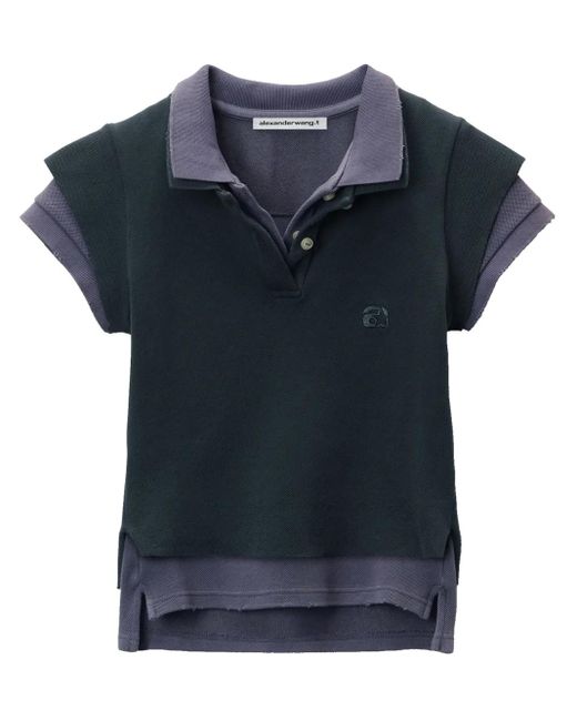 Alexander Wang レイヤード ポロシャツ Blue