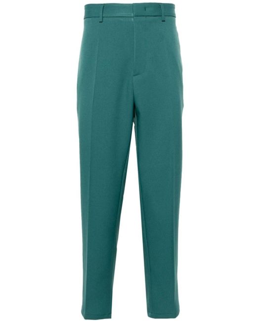 Jil Sander Green Pressed-crease Straight Trousers for men