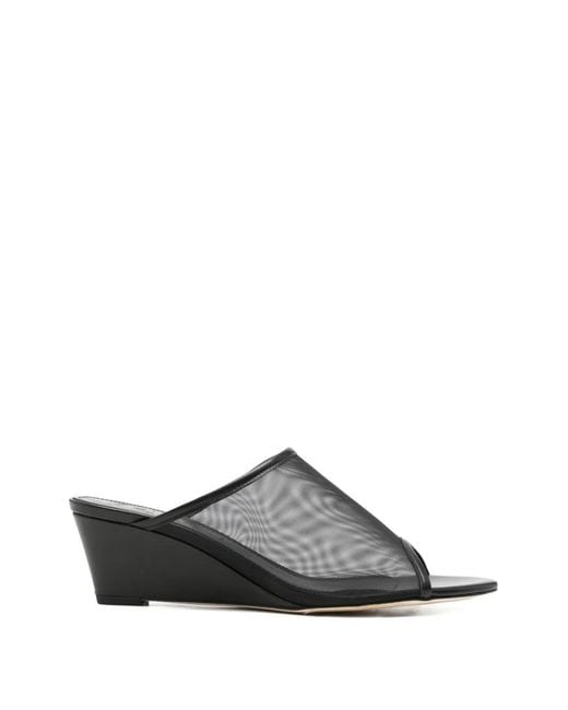 Aeyde White Suzanne Wedge-Heel Sandals