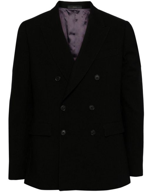 Paul Smith Black Double-breasted Wool Blazer for men