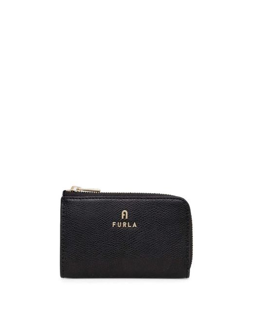 Furla Black Camelia Coin Purse